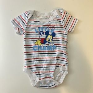 Disney Little Champ Striped Onesie 0-3mo